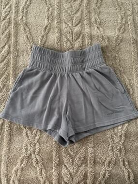 Pink Soda Sport Gray Athletic Lounge Shorts Womens US M Elastic Waist Pockets